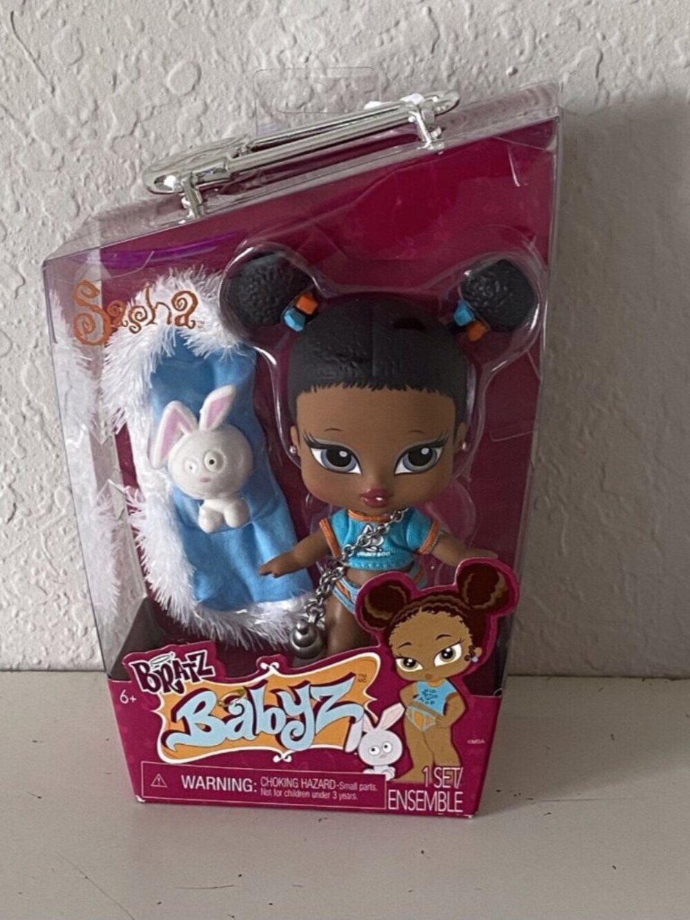Bratz Baybz Baby Sasha 5" Collectible Fashion Doll &‎ Bunny Boo Pet NEW Sealed